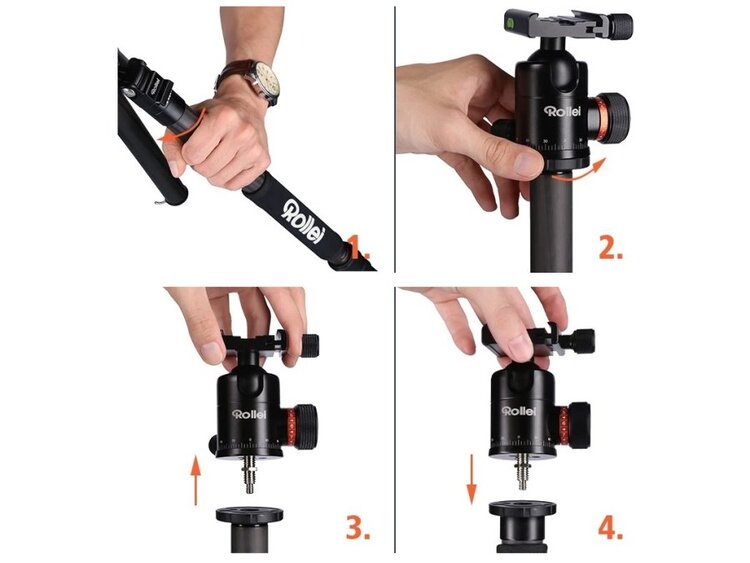 Rollei C6i Karbon - tripod & monopod