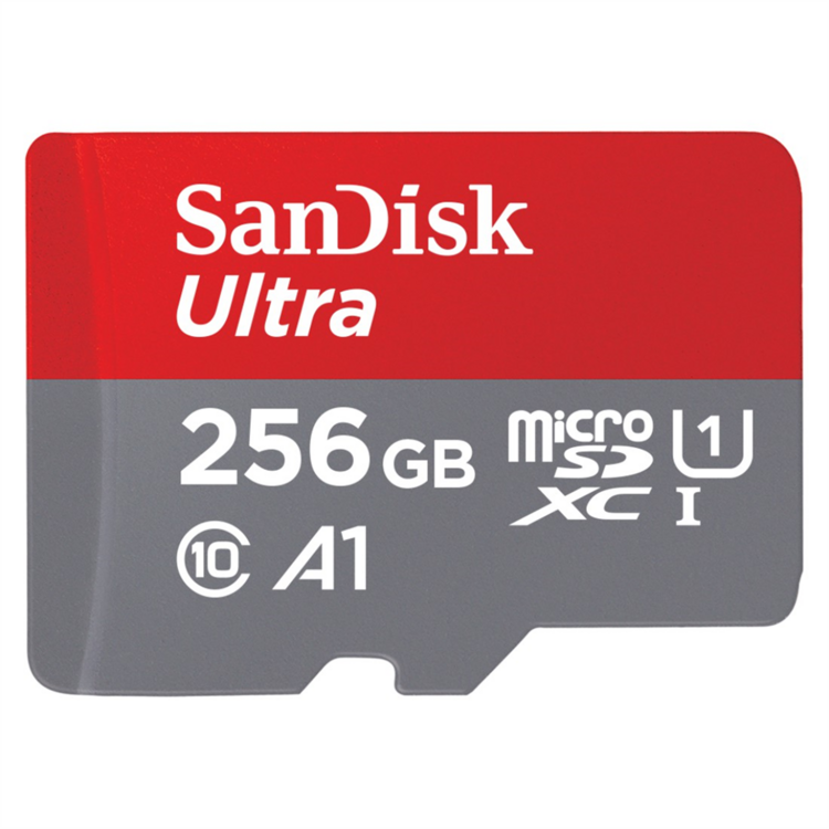 SanDisk Ultra microSDHC 256 GB 120MB/s  A1 Class 10 UHS-I, s adaptérem