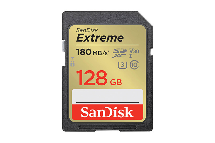 SanDisk Extreme SDXC 128GB 180 MB/s C10 V30 UHS-I U3