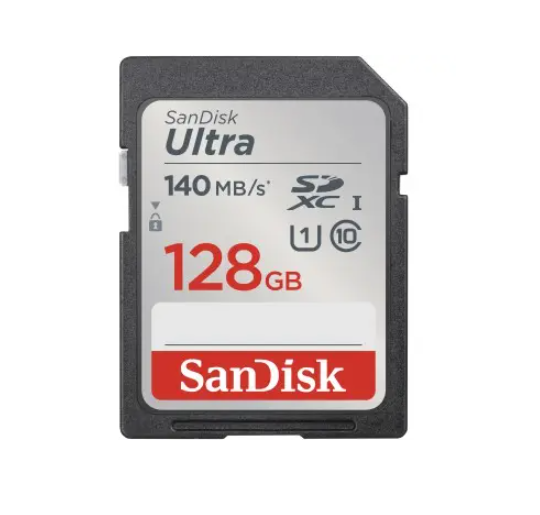 SanDisk Ultra 128 GB SDXC Memory Card 140 MB/s