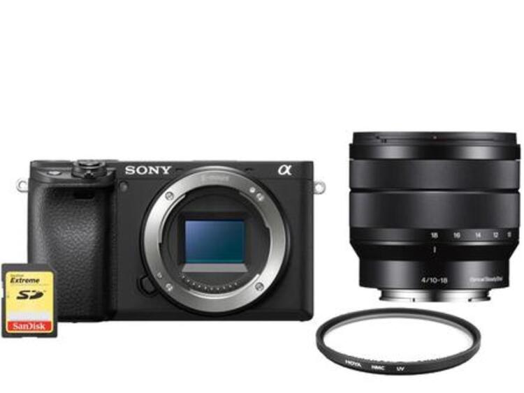 Sony Alpha A6400 černá + E 10-18mm f/4 OSS + UV filtr + 32GB SDHC karta