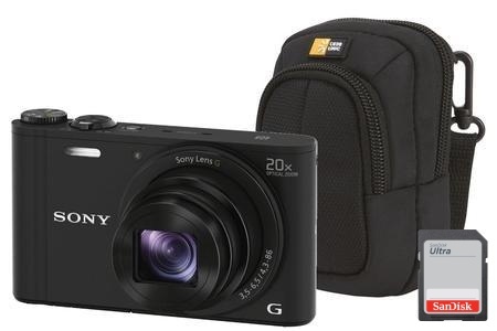 Sony Cyber-shot DSC-WX350 černý + pouzdro + 32GB SDHC