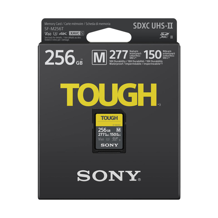 Sony TOUGH 256GB SDXC 277MB/s, UHS-II, V60 (SF-M256T)