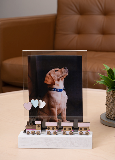 Mascagni TRAIN - dětský fotorámeček - Béžová, 13x18, 13x18