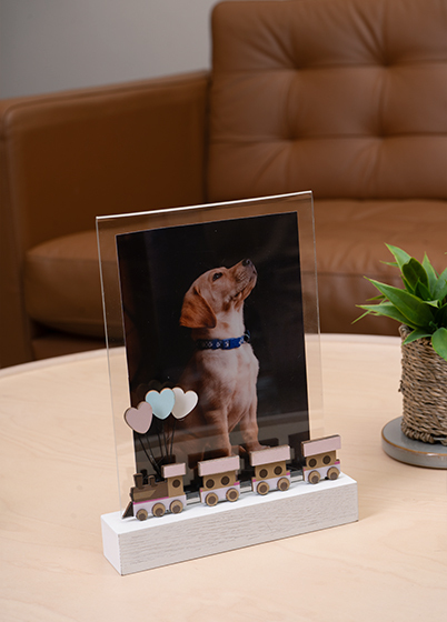 Mascagni TRAIN - dětský fotorámeček - Béžová, 13x18, 13x18