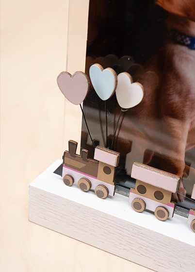 Mascagni TRAIN - dětský fotorámeček - Béžová, 13x18, 13x18