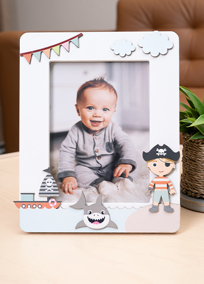 Mascagni PIRATE- dětský fotorámeček - Bílá, 13x18, 13x18
