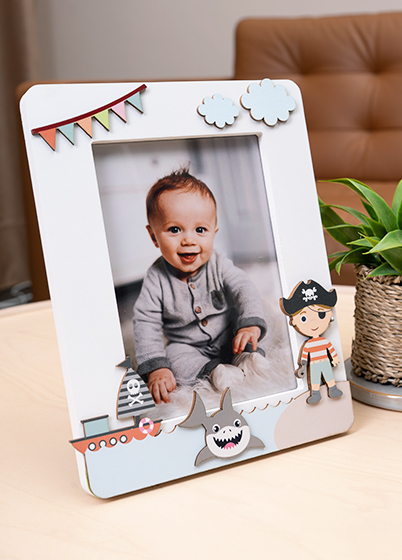 Mascagni PIRATE- dětský fotorámeček - Bílá, 13x18, 13x18