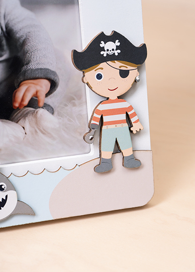 Mascagni PIRATE- dětský fotorámeček - Bílá, 13x18, 13x18