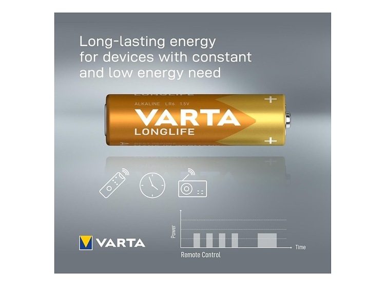 Varta Longlife LR6 1,5V AA, 8ks (blistr)