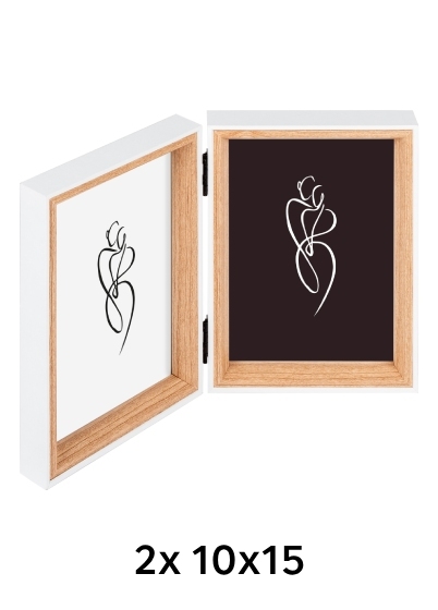 Walther SILHOUETTE - fotorámeček - Buk, 10x15 x2