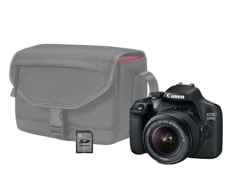 Canon EOS 2000D + 18-55mm DC Value Up Kit (brašna SB130 + 16GB karta)
