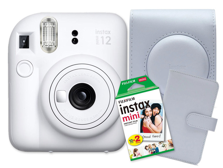 Fujifilm instax mini 12™, bílý + Colorfilm (20ks) & album & pouzdro