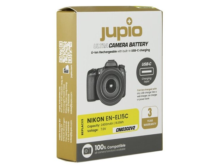 Jupio EN-EL15c ULTRA s USB-C (2400mAh)