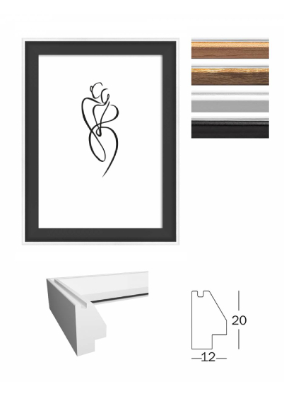 Walther SILHOUETTE - fotorámeček - Černá, 10x15, 10x15