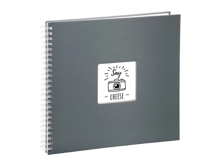 Fotoalbum Hama FINE ART, 50/36x32 - kroužková vazba, šedé, bílé listy