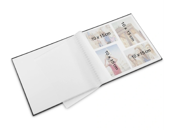 Fotoalbum Hama FINE ART, 50/36x32 - kroužková vazba, šedé, bílé listy
