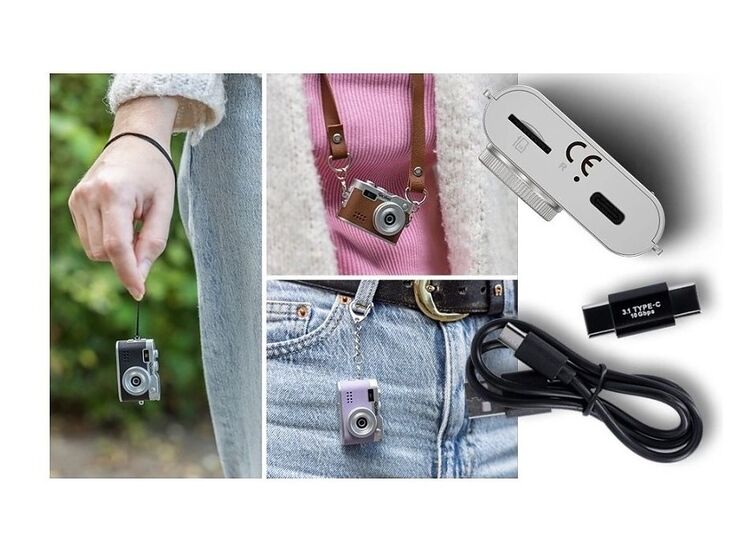 Rollei Mini Digitalkamera, fialová - klíčenka & fotoaparát