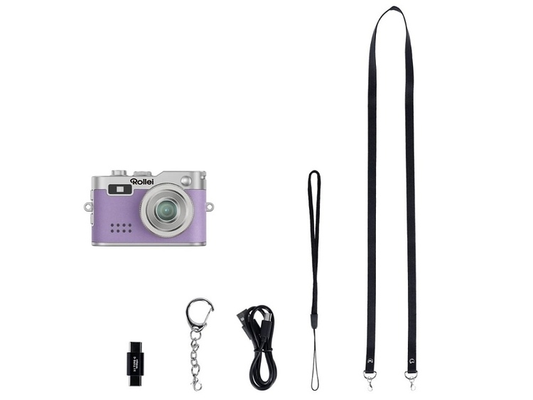 Rollei Mini Digitalkamera, fialová - klíčenka & fotoaparát