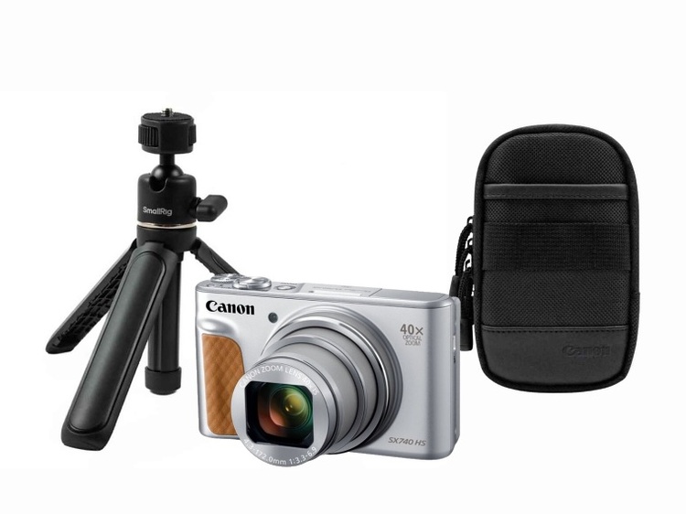 Canon PowerShot SX740 HS Lite, TRAVEL KIT (SR) - stříbrný