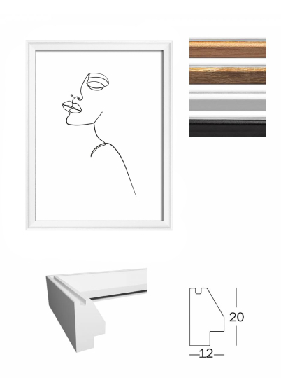 Walther SILHOUETTE - fotorámeček - Bílá, 15x20, 15x20