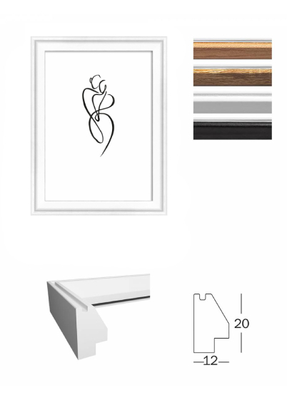 Walther SILHOUETTE - fotorámeček - Bílá, 10x15, 10x15