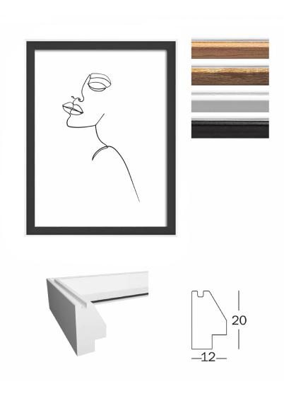 Walther SILHOUETTE - fotorámeček - Černá, 15x20, 15x20