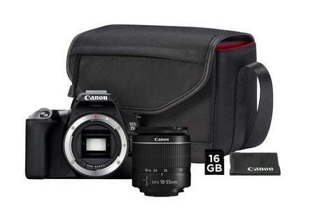 Canon EOS 250D černý + 18-55mm DC III Essential travel kit