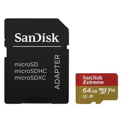 SanDisk microSDXC 64GB 100MB/ s A1 Class 10 UHS-I V30 + adaptér