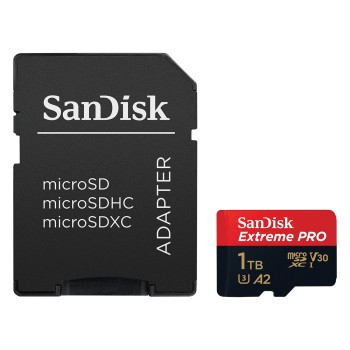 SanDisk Extreme Pro microSDXC 1TB 170 MB/s A2 C10 V30 UHS-I U3 + adaptér (183572)