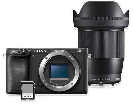 Sony Alpha A6400 + Sigma 16mm f/1.4 DC DN Contemporary + 128GB karta