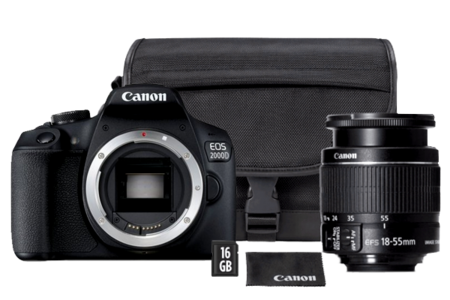 Canon EOS 2000D + 18-55mm IS II Value Up Kit (brašna Canon a 16GB karta)