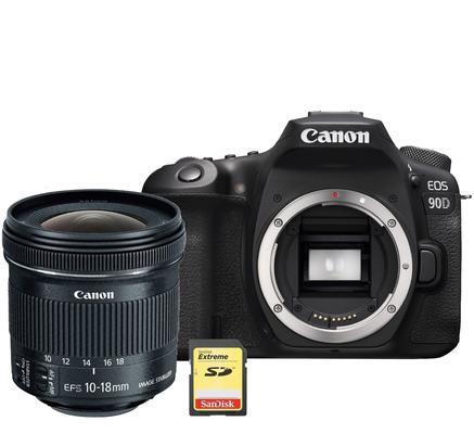 Canon EOS 90D + 10-18mm f/4.5-5.6 IS STM + 128GB karta