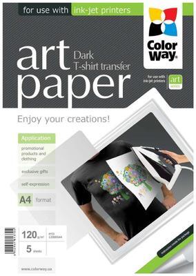Fotopapír ColorWay Art Paper nažehlovací 5 ks - pro tmavý textil