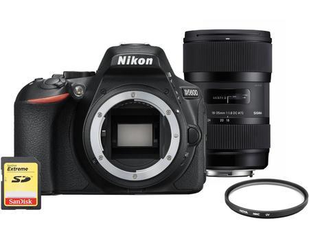 Nikon D5600 + Sigma 18-35mm f/1.8 DC HSM ART + UV filtr + 32GB SDHC
