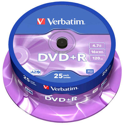 DVD+R Verbatim 4,7GB 16x (25ks)