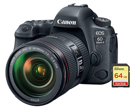 Canon EOS 6D Mark II + EF 24-105mm f/4L IS II USM + 64GB SDXC