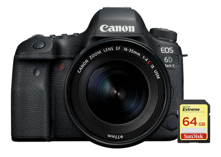 Canon EOS 6D Mark II + EF 16-35mm f/4L USM + 64GB SDXC