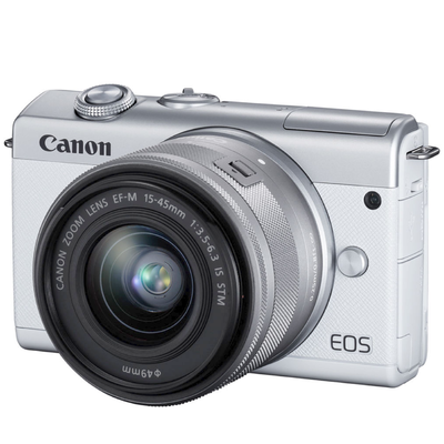 Canon EOS M200 bílý + EF-M 15-45mm IS STM