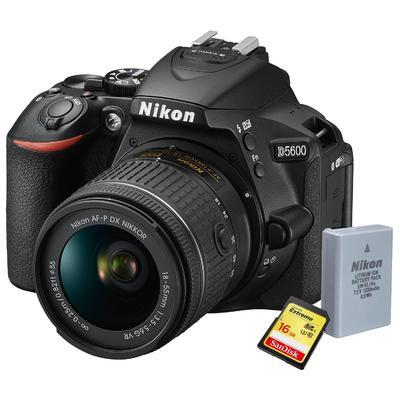 Nikon D5600 + 18-55mm AF-P DX VR + 2. akumulátor + 16GB SDHC