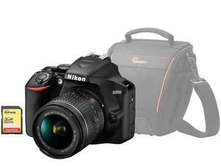 Nikon D3500 + 18-55mm AF-P DX VR + brašna + 32GB karta