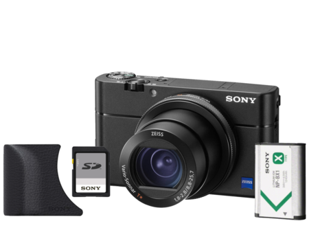 Sony DSC-RX100 Mark VA + 2. akumulátor + grip + 128GB karta