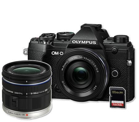 Olympus OM-D E-M5 Mark III + 14-42mm EZ černý + ED 9-18mm + 64GB karta