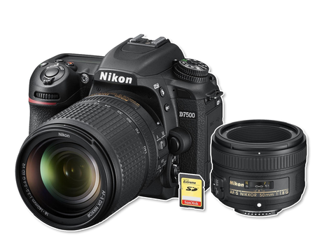 Nikon D7500 + 18-140mm VR + 50mm f/1.8G AF-S + 64GB karta