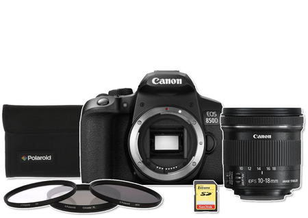 Canon EOS 850D + EF-S 10-18mm IS STM + sada filtrů Polaroid + 64GB karta