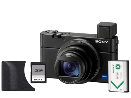 Sony DSC-RX100 Mark VII + 2. akumulátor + grip + 128GB karta