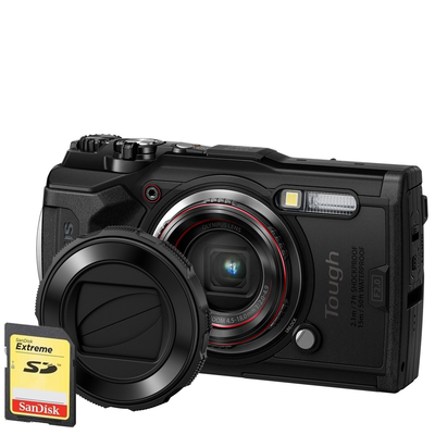 Olympus Tough TG-6 černý + krytka LB-T01 + 32GB SDHC karta