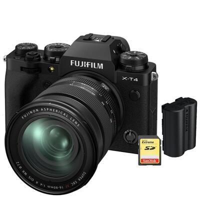 Fujifilm X-T4 černý + XF 16-80mm f/4 + 2. akumulátor + 128GB karta