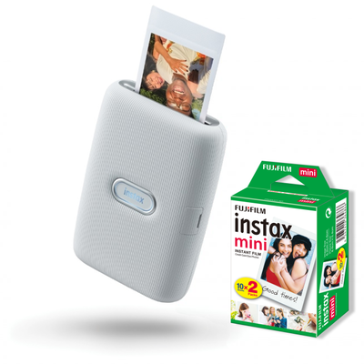 Fujifilm Instax Mini Link - bílá + COLORFILM Mini (2x10ks)