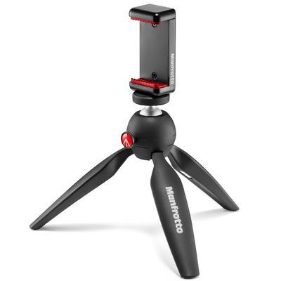 Manfrotto MTPIXICLAMP-BK, mini stativ PIXI s držákem pro smartphone